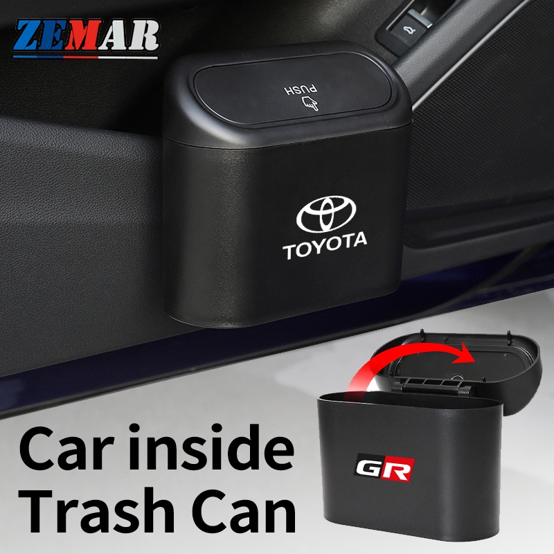 ถังขยะแขวนรถยนต์ อเนกประสงค์ ขนาดเล็ก สําหรับ Toyota Prius Fortuner Corolla Cross CHR Camry Wish Vios Veloz Prius Estima Sienta Yaris l Altis Hiace 200 Hilux Revo