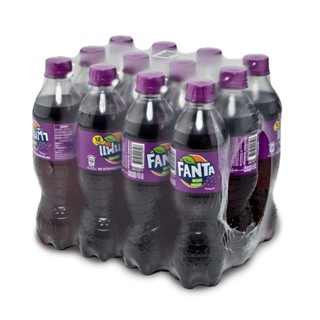 SoftDrink 12ขวดน้ำอัดลมและน้ำหวานFanta 450มล.x น้ำอัดลมแฟนต้าแฟนต้ากลิ่นองุ่น DrinkSoftGrape450ml