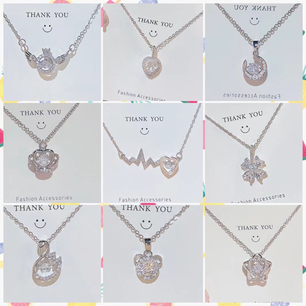 สร้อยคอโซ่เหล็กไทเทเนียม จี้ไม่จางหาย ของขวัญสําหรับผู้หญิง