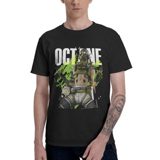 เสื้อยืดแขนสั้น คอกลม ผ้าฝ้าย พิมพ์ลาย Apex Legends Octane Legends s สําหรับผู้ชาย_11