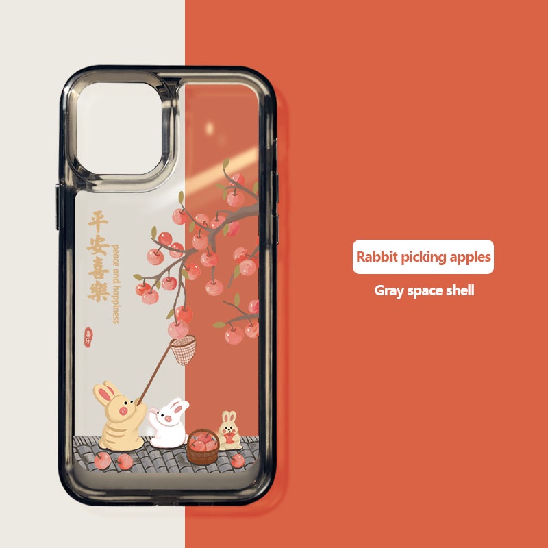 SAMSUNG สําหรับsamsung Galaxy A73 A24 A05 A05S A54 A53 A34 A33 A23 A14 A13 A04S 4G 5Gปกหลังกระต่ายหยิบApplesเคสโทรศัพท์Funda