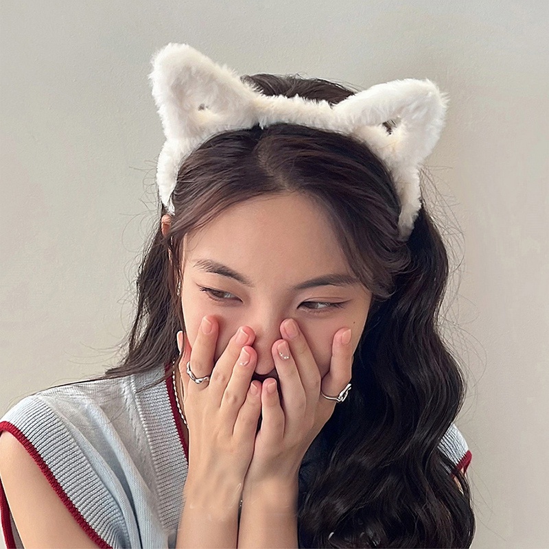 ใหม่ ที่คาดผมหูแมว ตุ๊กตาน่ารัก ฤดูใบไม้ร่วง ฤดูหนาว การ์ตูน ที่คาดผม เครื่องแต่งกายเด็ก ปาร์ตี้