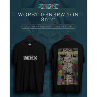  ใหม่เอี่ยมเสื้อยืดสําหรับผู้ชาย♤R.WORST GENERATION ONE PIECE เสื้อยืด TSHIRT INSPIRED สําหรับผู้ชาย/เสื้อ @I;