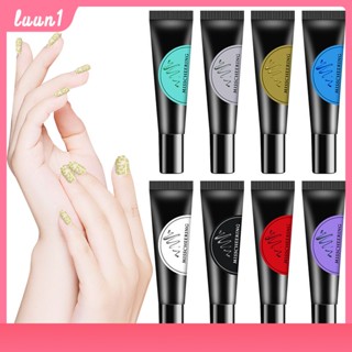 MISSCHEERING สีเจล ปั้มลาย ยาทาเล็บเจล แบบปั๊ม สีดํา ขาว ทอง ชมพู 8 มล สีปั๊มลายเล็บ สีปั๊มแบบหลอด สีปั๊มลายอย่างดี Cod