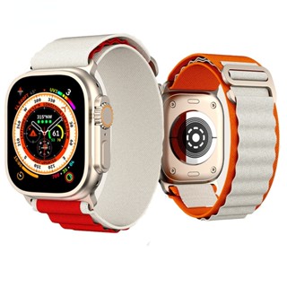 สายนาฬิกาข้อมือไนล่อน สองสี แบบเปลี่ยน สําหรับ Apple Watch 8-7-6-5-4-3-2-1 38 มม. 40 มม. 41 มม. 42 มม. 44 มม. 45 มม. 49 มม.