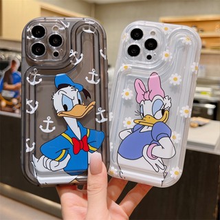 เคสซิลิโคน เคสไอโฟน Clear Case iPhone 14 Pro Max iPhone 13 Pro Max iPhone 12 Pro Max iPhone 11 Pro Max Cute Cartoon Donald Duck โดนัลด์ดั๊ก &amp; Daisy Duck เดซี่ดั๊ก Silicone Case