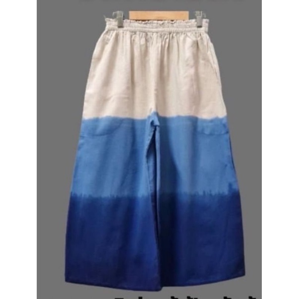 กางเกงผ้าฝ้ายมัดย้อมงาน handmade