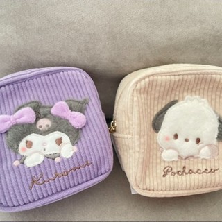 Sanrio Storage Small Bag กระเป๋าผ้าลูกฟูกปักลายตาราง