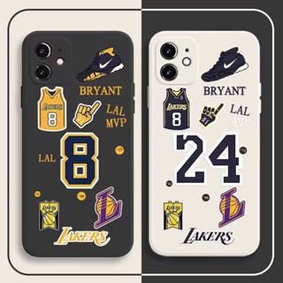 เคสโทรศัพท์มือถือ ซิลิโคน กันกระแทก ลายแบรนด์ Kobe Bryant jersey แฟชั่น สําหรับ iPhone 11 12 13 14 Pro Max X Xr 7 8 Plus