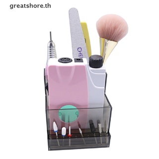 Greatshore กล่องพลาสติก 10 หลุม สําหรับใส่ดอกสว่าน ตกแต่งเล็บ TH