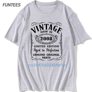 [In Stock] T-shirt made In 2008 VIntage birthday gift 100% cotton unique T-shirts Man graphic print boyfriend Tops _03