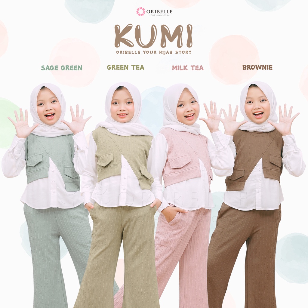 Kumi One Set เสื้อและกางเกง By Oribelle - ชุดเด็กและคุณแม่มุสลิม