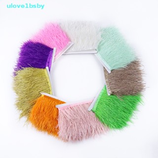 Ulove1bsby ริบบิ้นขนนกกระจอกเทศ 6-8 ซม. 1 เมตร สําหรับตกแต่งชุดเดรส DIY TH