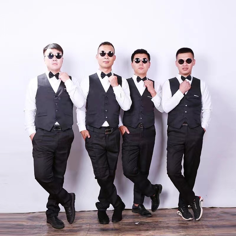 เสื้อแจ็กเก็ตสูทแขนกุด แบบเป็นทางการ สไตล์นักธุรกิจ สําหรับผู้ชาย - รูปที่ 3