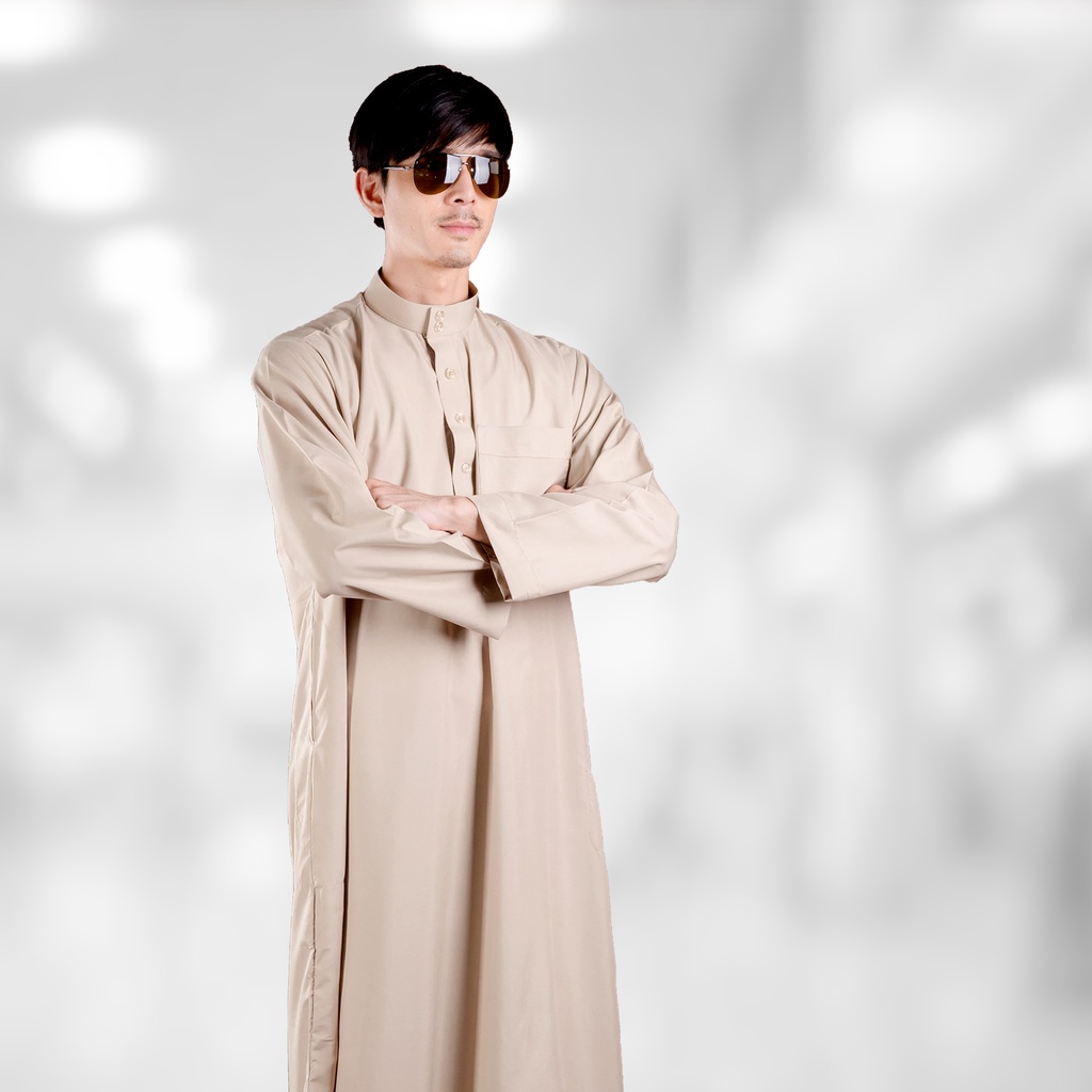 ชุดโต๊ปผู้ชายแขนยาว "คละเฉดสี" สินค้าเกรดส่งตะวันออกกลาง สไตล์อาหรับดูไบอิสลาม  AD60รุสมีนีมุสลิม