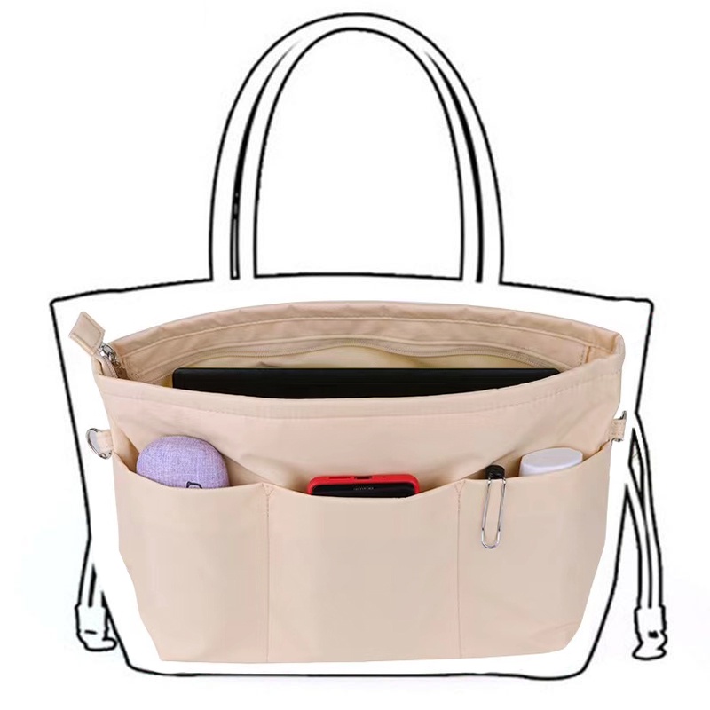 LONGCHAMP ไนลอนใส่ออแกไนเซอร์สําหรับ ลองแชมป์ กระเป๋าถือกระเป๋าเครื่องสําอางความจุขนาดใหญ่