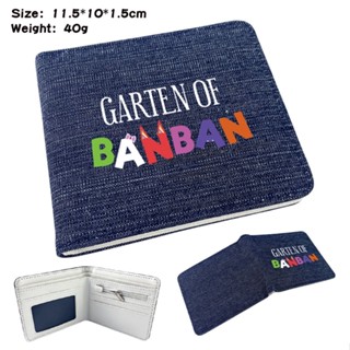 กระเป๋าสตางค์ กระเป๋าใส่เหรียญ ผ้ายีน ลายการ์ตูนเกมสยองขวัญ Garten of Banban ของขวัญนักเรียนวัยรุ่น