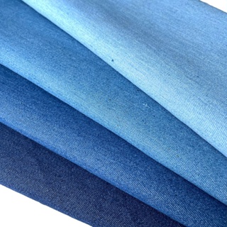 Vintage Cotton Blue Denim Fabric Light Thin Soft Cloth for DIY Dolls Clothing Jeans Dress Bag Cap Apron Crafts Manual Material