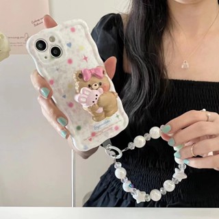 เคสโทรศัพท์มือถือ ลายหมีน่ารัก พร้อมขาตั้ง สําหรับ iPhone 11 12 12pro 12promax 13 13pro 13promax 14 14pro max