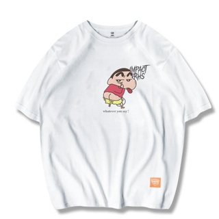 เสื้อยืดผ้าฝ้าย แขนสั้น ลาย OVERSIZE 24S IMPACTWRHS SHINCHAN ของแท้