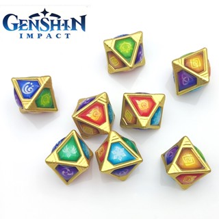 ใหม่ Genshin Impact Genius Lnvokation TCG ลูกเต๋าโลหะ อุปกรณ์เสริม สําหรับเก็บของเล่น เครื่องประดับ