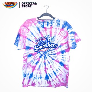 เสื้อยืดแขนสั้น พิมพ์ลายมัดย้อม 3 มิติ สีครีม สีชมพู แฟชั่นฤดูร้อน