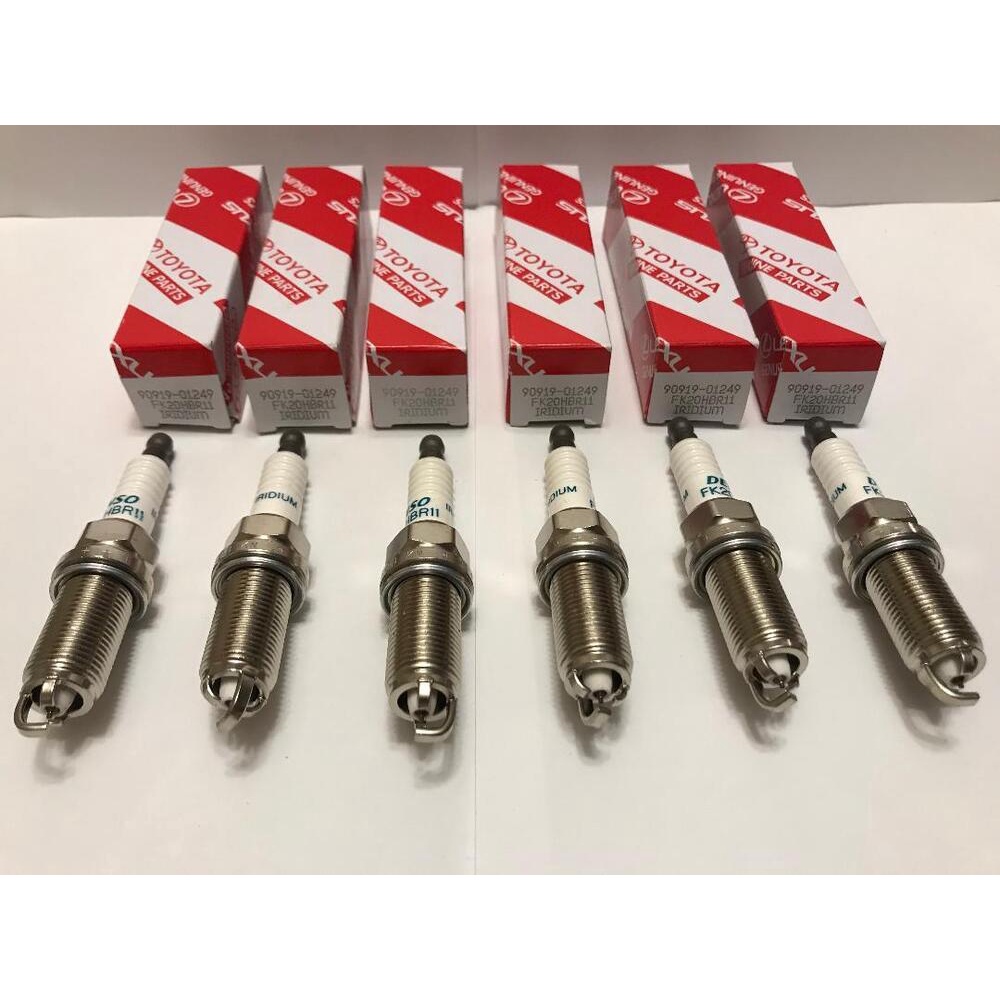 หัวเทียน Lexus / Toyota ใหม่ 6 ชิ้น 90919-01249 Denso FK20HBR11 3473 IS GS LS 9091901249