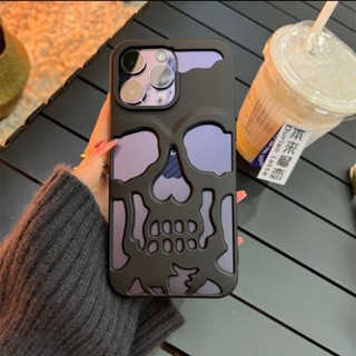 เคสโทรศัพท์มือถือชุบไฟฟ้า ลายหัวกะโหลก สําหรับ Apple Iphone 14Promax 13 12 11 14Pro 11promax 13promax