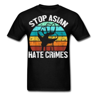 2023GILDAN เสื้อยืดคอกลม พิมพ์ลาย S Asian Hate Racism Asian แฟชั่นยอดนิยม