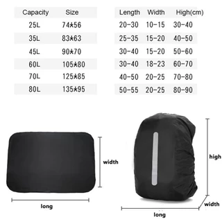 Gtubike 20-80L น้ําหนักเบาสะท้อนแสง Rain Cover กระเป๋าเป้สะพายหลังกระเป๋ากันน้ํากลางแจ้งขี่จักรยานปีนเขาเดินป่าฝุ่น Raincover