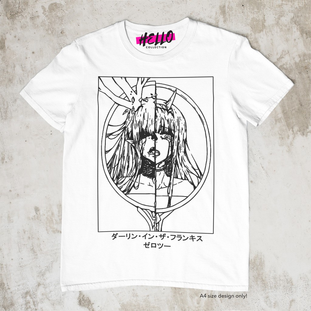 Darling In The Franxx - DARLING Zero Two Outline Anime Shirt_01