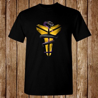 Diy Men T shirt plus size Kobe Bryant Mamba Snake Logo Tees Cotton Black_02