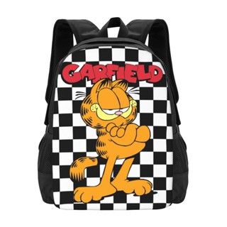 Garfield กระเป๋าเป้สะพายหลัง กระเป๋านักเรียน กระเป๋าหนังสือ ลําลอง สําหรับเด็กผู้หญิง และผู้ชาย