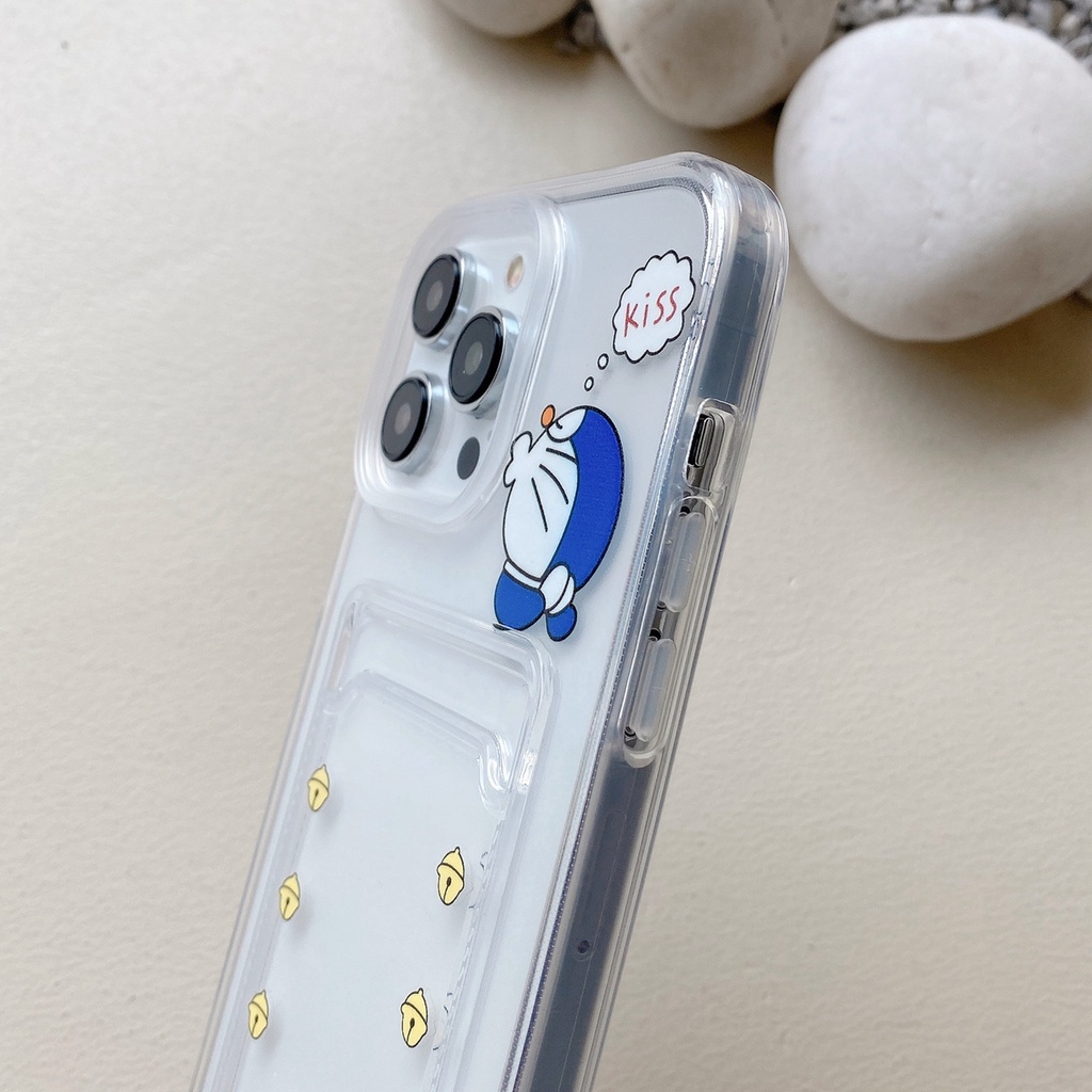 ชุดการ์ดโปร่งใส bell cat ลูกแมว bownot หุ่นยนต์เคสโทรศัพท์สําหรับ iphone 16 17 air 15 6s 7 8 plus XR 11 12 14 13 pro max 2 ใน 1 drop resistance Thicken - รูปที่ 4