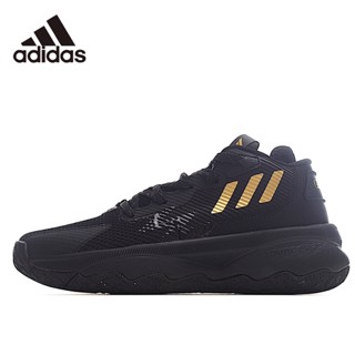 Adidas DAME 8 Lilad 8 รองเท้าบาสเก็ตบอล ระบายอากาศ ทนทาน สําหรับผู้ชาย สีดํา สีทอง