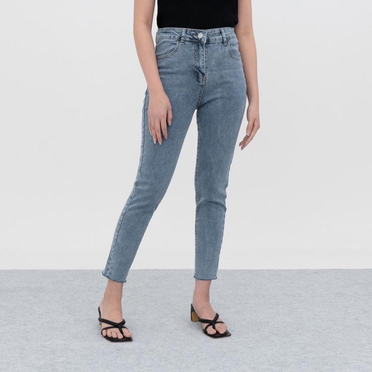 กางเกงยีนส ์ 8832 - HHWAIST SKINNY JEANS Plain BASIC