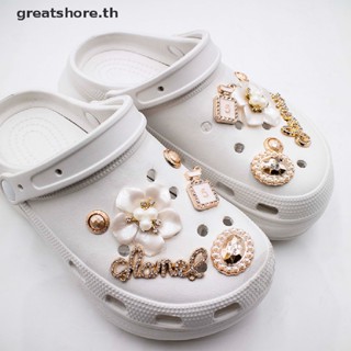 Greatshore Ch ขวดน้ํา รูปตัวอักษร ประดับพลอยเทียม วิบวับ อุปกรณ์เสริม สําหรับตกแต่งรองเท้า Crocs