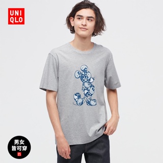 Umiqlo เสื้อยืดแขนสั้น พิมพ์ลายมิกกี้เมาส์ สําหรับผู้ชาย และผู้หญิง 458608