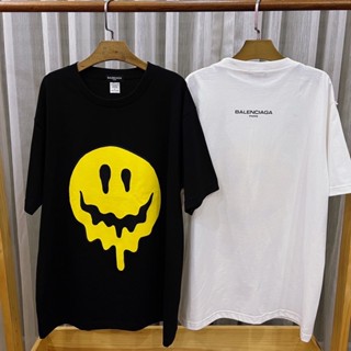 เสื้อยืดแขนสั้น พิมพ์ลาย Warren Yellow Smile