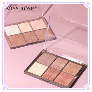 Miss Rose พาเลทคอนทัวร์ บลัชออน ไฮไลท์ 3D เนื้อแมตต์ 6 สี สําหรับผู้หญิง