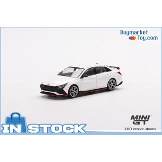 [Authentic] Mini GT 1/64 Diecast Car - Hyundai Elantra N Ceramic White LHD