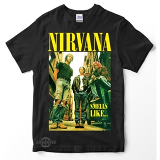 เสื้อยืดคอกลมเสื้อยืด พรีเมี่ยม nirvana - SMELLS LIKE / nirvana / nevermind / เสื้อเชิ้ตผู้ชาย / grunge grankS-4XL