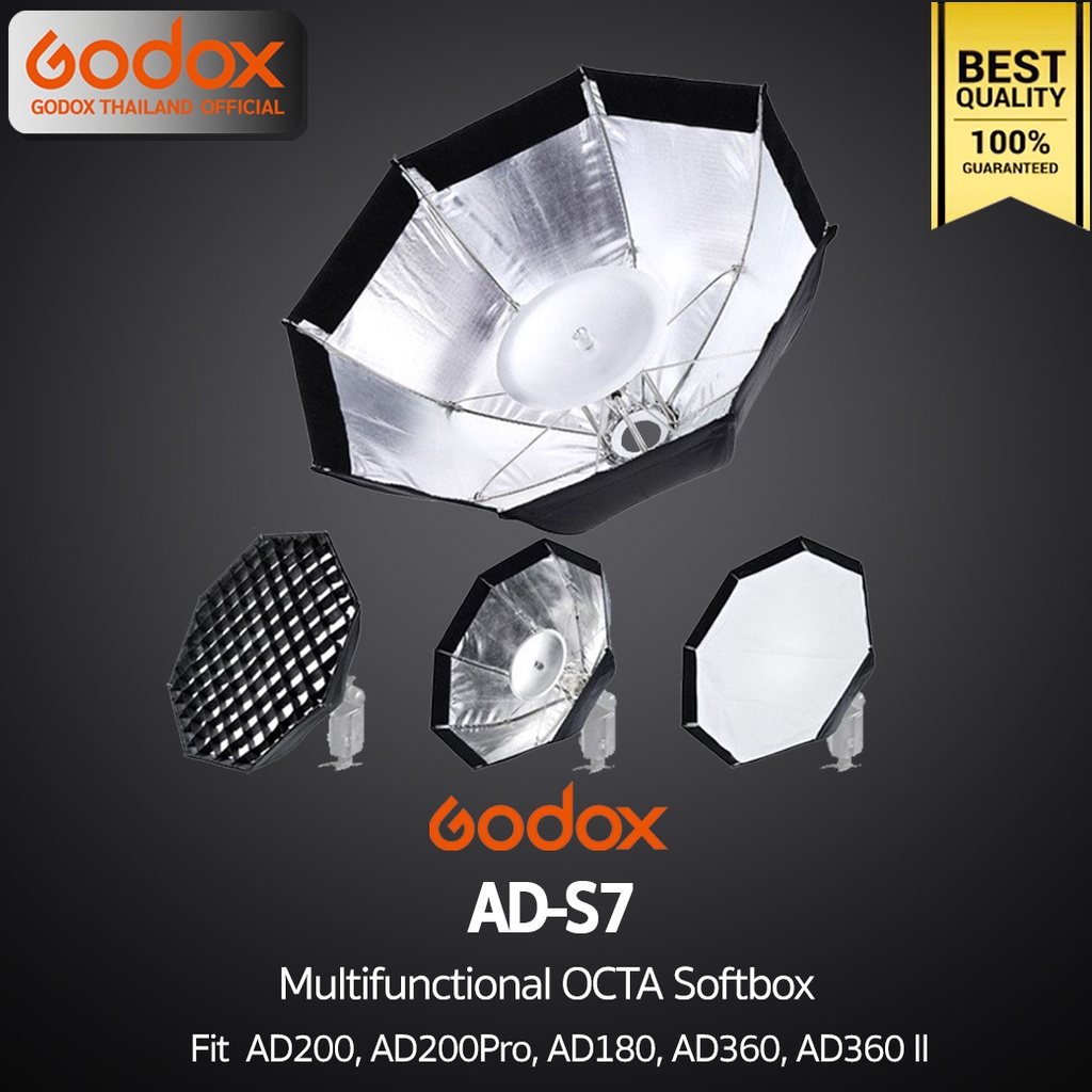 Godox Softbox AD-S7 Multifunctional Octa With Grid ( For AD200 , AD200Pro , AD180 , AD360 , AD360II )