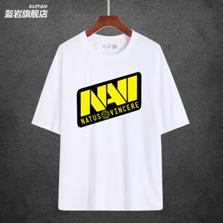 เสื้อยืดคอกลมเสื้อยืดแขนสั้น ลายทีม Natus Vincere CSGO DOTA2 Ukraine NAVI สําหรับผู้ชายS-5XL_04