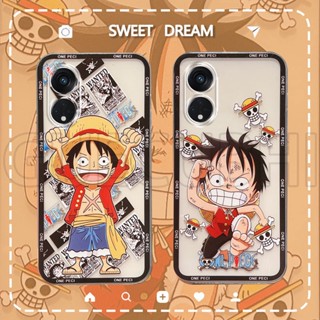 เคสโทรศัพท์มือถือ ซิลิโคนนิ่ม แบบใส ลายอนิเมะ Onepiece Luffy สําหรับ OPPO Reno8 T 5G Reno 8T 4G 2023 Reno8T 4G 2023