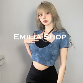 EMILIA SHOP  เสื้อยืด เสื้อครอป เสื้อผ้าแฟชั่นผู้หญิง 2023 ใหม่ พิเศษ ทันสมัย คุณภาพสูง รุ่นใหม่ A29J0G6 36Z230909