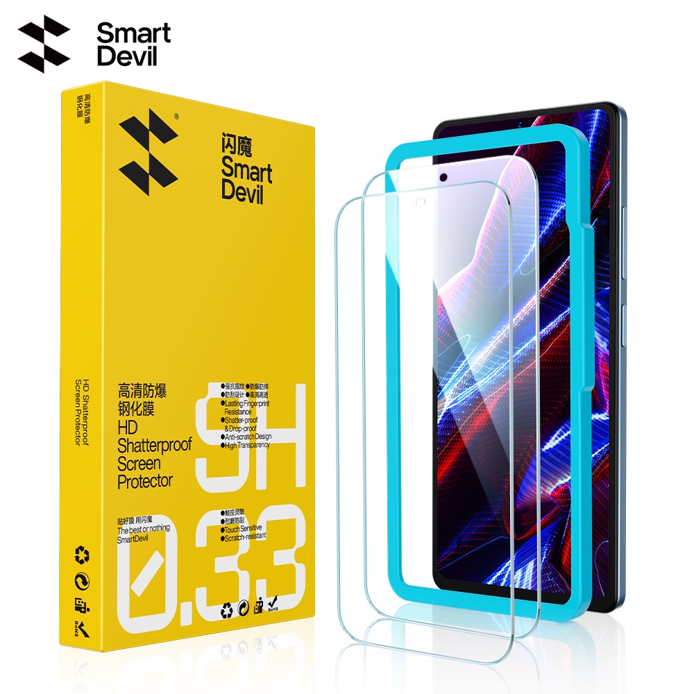 SmartDevil ฟิล์มกระจกนิรภัยกันรอยหน้าจอ กันรอยนิ้วมือ ป้องกันแสงสีฟ้า สําหรับ Xiaomi Poco X5 Pro Poco X5 Poco F5 Redmi Note 12 Pro Redmi Note 12/M6 pro