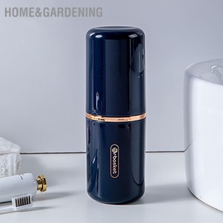  Home&amp;Gardening ชุดถ้วยแปรงสีฟันสำหรับเดินทางความจุขนาดใหญ่ PET PP ที่วางแปรงสีฟันแบบพกพา Bronzing สำหรับตั้งแคมป์ท่องเที่ยว