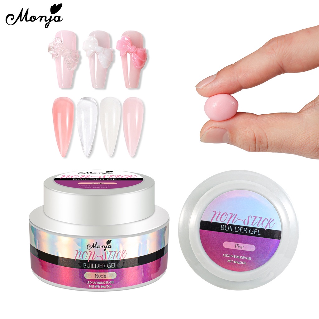 Monja กาวเจลติดจิวเวลรี่ 4in1เจลต่อเล็บอะไหล่แต่งเล็บติดอะไหล่เล็บการเสริมแรงเล็บ - รูปที่ 2