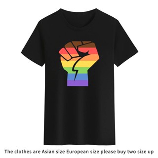 เสื้อยืดคอกลม พิมพ์ลาย LGBTQ Pride Love is Love สีดํา สีขาว สําหรับผู้ชาย และผู้หญิง ZG2M